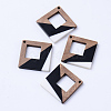 Resin & Walnut Wood Pendants X-RESI-N025-006A-B01-1