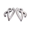 Gunmetal Plated Alloy Letter Pendants LS-PALLOY-P097-03-V-1