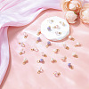 25Pcs Electroplate Glass Charms PALLOY-TAC0314-5