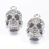 Alloy Rhinestone Pendants X-ALRI-S165-03P-1