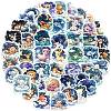 50Pcs Animals Theme PVC Plastic Self-Adhesive Stickers PW-WG33B98-01-4