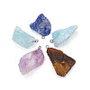 Beadthoven 5Pcs 5 Style Natural Gemstone Pendants G-BT0001-02-8