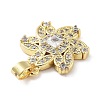 Brass Micro Pave Cubic Zirconia Pendants KK-F877-23G-2