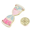 Space Sand Clock Zinc Alloy Enamel Pin Brooch JEWB-C034-04G-3