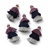 Polycotton Tassel Pendant Decorations GLAA-K060-07KCG-06-3