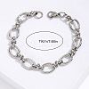 Non-Tarnish 201 Stainless Steel Oval Link Chain Bracelet LS-KM2112-2-3