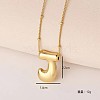 Simple and Stylish Brass Letter Pendant Necklaces for Women Men GF2554-10-1