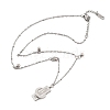 304 Stainless Steel Polymer Clay Rhinestone Rctangle Pendant Necklaces NJEW-U023-02P-4