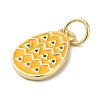 Rack Plating Brass Enamel Charms KK-B092-21G-03-2