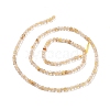 Natural Gold Rutilated Quartz Beads Strands G-C009-B17-3