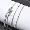 10Pcs 1MM 304 Stainless Steel Box Chain Necklaces NJEW-G203-07P-2