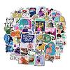 50 Pieces  Mental Health Themed PP Waterproof Paper Stickers STIC-R001-23-1