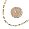304 Stainless Steel Figaro Chain Ball Link Chain Necklaces for Women NJEW-JN05595-3
