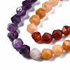 Chakra Theme Natural Tiger Eye & Rose Quartz & Amethyst & Topaz Jade & Red Agate & Amazonite & Sodalite Beads Strands X1-G-S376-002A-3