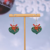 Christmas Theme Alloy Enamel Dangle Earrings FS-WGBB05F-15-1