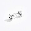 Anti-Tarnish Rhodium Plated 925 Sterling Silver Stud Earrings STER-BB72117-3