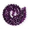Baking Paint Transparent Glass Beads Strands LS-DGLA-A035-T10mm-A09-3