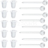 SOFPLATE 500Pcs Eco-Friendly Plastic Stud Earring Findings KY-SP0001-01A-1