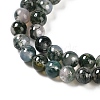 Natural Moss Agate Bead Strands G-J358-01-6mm-2