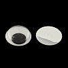 Black & White Plastic Wiggle Googly Eyes Buttons DIY Scrapbooking Crafts Toy Accessories with Label Paster on Back KY-S002B-12mm-1