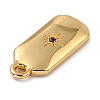 Brass Micro Pave Cubic Zirconia Charms ZIRC-I054-12G-07-2