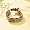 Natural Labradorite Rectangle Beaded Bracelet BJEW-JB08198-01-2