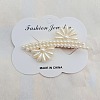 Imitation Pearl Alligator Hair Clips PW-WGA4327-02-1