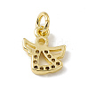 Brass Micro Pave Cubic Zirconia Charms ZIRC-F132-90G-2