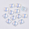 Transparent K9 Glass Cabochons GGLA-S052-10x10-001AB-2