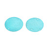Spray Painted Natural Capiz Shell Disc Links Connector Charms SSHEL-T017-32A-2