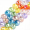 4 Strands Electroplate Glass Bead Strands GLAA-PA0001-09D-1