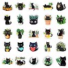 50 Pieces Cross-Border New Cao Zhi Black Cat Series Paper Stickers STIC-R001-30-2