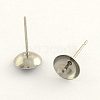 304 Stainless Steel Post Stud Earring Findings STAS-R063-45-1