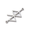 304 Stainless Steel Amulet Rune Love Peace Connector Charms STAS-S149-09P-2