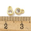 Brass Micro Pave Cubic Zirconia Charms KK-L075-017LG-01-3