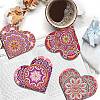 DIY Mandala Flower Heart Bookmark Diamond Painting Kit PW-WGAA97F-01-4