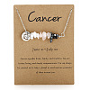 Natural Rose Quartz & Black Obsidian & Howlite Chip & Alloy Constellation Pendant Necklaces WGB0CBC-04-1
