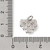 Brass Pave Cubic Zirconia Charms CU-CBAEEA8-13A-P-3