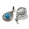 Synthetic Blue Turquoise  Pendants G-Q158-05P-08-2