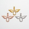 Angel Brass Micro Pave Cubic Zirconia Pendants ZIRC-F011-28-FF-1