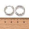 Rack Plating Twist Brass Hoop Earrings EJEW-H143-21P-5