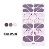 Colorful Flower Tartan Full Cover Glitter Nail Wraps Nail Polish Stickers MRMJ-S056-DA241-2