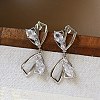 Brass Pave Cubic Zirconia Stud Earrings WGD8924-02-1