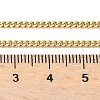 Unisex PVD Vacuum Plating 304 Stainless Steel Curb Chain/Twisted Chain Necklaces STAS-D0002-34G-2