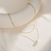 Round Natural Freshwater Pearl Pendant Necklaces NJEW-G153-03G-3