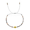 Smiling Face Glass Seed Bead Braided Bracelets for Women EQ4950-1-1