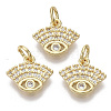 Brass Micro Pave Cubic Zirconia Charms ZIRC-S067-004-NF-2