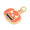 Brass Enamel Pendants KK-Q028-53G-2