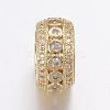 Brass Micro Pave Cubic Zirconia Beads ZIRC-G125-43-3