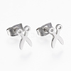 304 Stainless Steel Stud Earrings EJEW-H350-03P-1